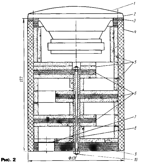 Чертерж малогабаритной акустической системы в виде лабиринта Чертерж малогабаритной акустической системы в виде лабиринта